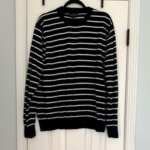 J.Crew Mercantile | Men's Navy and White Striped Sweater | Size XL
